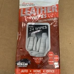 Leather Wipes 24 Count, 7" X 8". Fixed Price $12.99.