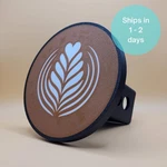Latte Art Trailer Hitch Cover Fits 2 Inch Receivers Custom Color Coffee Love. Fixed Price $36.00.