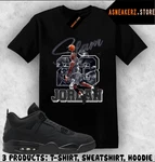 To Aj 4 Black Cat 2025 Sneaker Matching Tee Mj Icon 23 Slam T-shirt. Fixed Price $27.89.