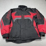 Mossi Assault Jacket Mens Medium Black Red Nylon Insulated Snowmobile Ski Racing. Fixed Price $33.99.