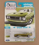 2024 Auto World Vintage Muscle Bright Green Gold Poly 1973 Ford Mustang Mach. Fixed Price $6.99.