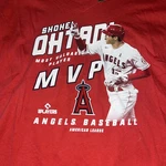 New Era Shoei Ohtani Mlb Angels Mvp Women V-neck Xl Red T-shirt Nwt. Fixed Price $25.00.