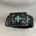 Harley Davidson Cross & Mixed Stud Guardian Womens Leather Belt HDWBT10055. Fixed Price $19.99.