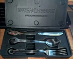 Wrenchware 3-PIECE Flatware Set Knife Fork Spoon Stainless Steel Mechanic Tool. Fixed Price $22.99.