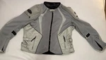 Joe Rocket Large Cleo Elite Women's Textile Jacket Silver Motorcycle Padded. Fixed Price $39.99.