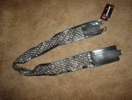 (hot Topic) Double Buckle Wide Vinyl Weave Thru Ring Belt - Sz. L/x New. Fixed Price $11.95.