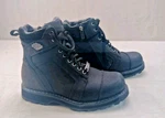 Harley-davidson Carter D96006 Black Leather Moto Biker Boots Men 9.5 Lace Zip. Fixed Price $55.00.