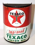 Open Road Texaco Motor Oil Treatment Half Can Metal Wall Deco Man Cave Garage. Fixed Price $22.80.