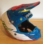 New! Fly Racing F2 Carbon Canard Replica Helmet Blue/white/red Size Small Sml. Fixed Price $125.00.