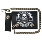 Hot Leathers 2ND Amendment 4" Tri-fold Chain Wallet WLB1021 ( Black ). Fixed Price $17.96.