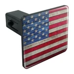 Rustic American Flag Wood Grain Design Tow Trailer Hitch Cover Plug Insert. Fixed Price $8.99.