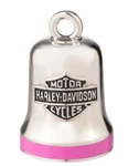 Harley Davidson Engraved Bar & Shield Logo Pink Boarder Ride Bell 34M00100. Fixed Price $23.95.