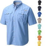New Columbia Men Pfg Bahama Short Sleeve Fishing Shirt Upf 30 Vented. Fixed Price $40.00.