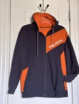 Polaris Blue Orange Mens Full Zip Color Block Hoodie Classic Fit Euc D17. Fixed Price $19.95.