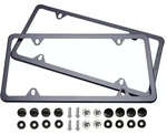2PCS Black Stainless Steel License Plate Frame Screw Cap /slim 4 Hole BF-2. Fixed Price $11.95.