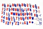 Aftermarket XK004-13 4.25" Red Blue Vinyl Letter/number Kit. Fixed Price $29.99.