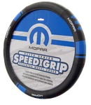 Plasticolor 006761R02 Steering Wheel Cover; Universal; Mopar Logo; Blue/black;. Fixed Price $31.04.