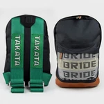 Jdm Bride Racing Backpack With Green Harness Adjustable Shoulder Straps. Fixed Price $32.99.