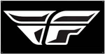 F Wing Banner Black 3' X 6'. Fixed Price $57.99.