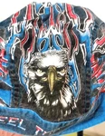 Zan Headgear Bald Eagle Flame Do-rag Biker Bandana Skull Cap Black Blue Red. Fixed Price $9.82.