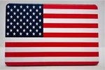 American Flag, Billet Aluminum Trailer Hitch Plug Cover, Uv, 3" X 5". Fixed Price $47.99.