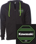Factory Effex Kawasaki Octagon Zip-up Hoodie Black 2XL 28-88158. Fixed Price $62.75.