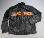 Real Leather Harley Davidson Embroidered Mens Large Motorcycle Biker Jacket. Fixed Price $135.99.