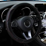 Car Steering Wheel Pu Leather Cover Black 38CM 15INCH. Fixed Price $5.75.