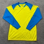High Five Sportswear Long Sleeves Soccer Jersey Shirt Adult Size M Yellow Blue. Fixed Price $6.39.