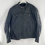 Victory Leather Jacket Black Motorcycles Padded Riding Armor Mens 2XL. Fixed Price $249.99.