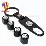 Universal Car Sport Wheel Tire Valve Dust Stem Air Cap Keychain Cross Skull Logo. Fixed Price $9.99.