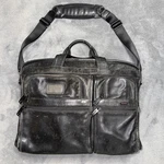 Tumi Alpha Leather Briefcase Messenger Laptop Bag Distressed 96114DH. Fixed Price $56.00.