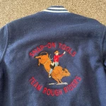 Vtg 90S Varsity Jacket Holloway Blue White Snap On Tools Wool Medium Quilted Usa. Fixed Price $40.00.