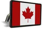 Canadian Flag (color) - Billet Aluminum Trailer Tow Hitch Cover Suv Truck Rv. Fixed Price $59.99.