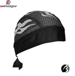 Headwrap Du Rag Skull Cap Vented Sport Poly Mesh Reflective Flames Zan Flydanna. Fixed Price $10.00.