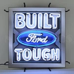 Built Ford Tough Neon Sign W/ Backing Hot Rod Racing Car Gameroon Light Mancave. Fixed Price $459.99.