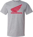 Honda Apparel Wing T-shirt Heather Gray NP21S-M1820-2X 2XL. Fixed Price $29.95.