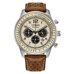 New Citizen Men's CA4500-08X Eco-drive Chronograph Stainless Steel Leather Watch. Fixed Price $169.95.