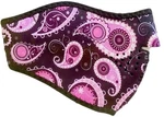 New Zanheadgear Design Purple Paisley Neoprene Half Face Mask Reversible Nwt. Fixed Price $8.99.