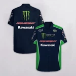 Hot Men Kawasaki Racing Comfort Button Shirt All Size S-5XL. Fixed Price $25.99.
