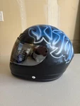 Tcmt HY-901 Full Face Motorcycle Helmet Large Dot Fmvss 218 Led Blue Graphic. Fixed Price $29.95.