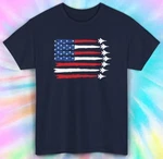 Jet Planes American Flag Shirt Patriotic Usa Tee S-5XL. Fixed Price $22.95.