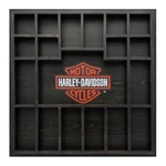Harley-davidson Bar & Shield Shot Glass Display Case Solid Black Wood. Fixed Price $94.95.