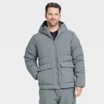 All Motion Men Winter Hooded Wind-resistant Heavyweight Puffer Jacket. Fixed Price $22.09.