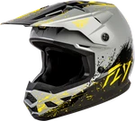 Fly Racing 73-8679YM Youth Kinetic Drip Helmet Grey/black/yellow. Fixed Price $142.45.