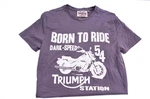 New Oem Triumph MTSS14328 Lowar Born To Ride Tee Shirt Dark Grey Small Nos. Fixed Price $30.59.
