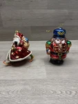 Summit Santa Blown Glass Christmas Ornament Glitter Sack Toys And Nutcracker. Fixed Price $34.99.