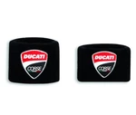Ducati Corse Brembo Front Brake + Clutch Reservoir Covers Socks Black Genuine. Fixed Price $39.01.