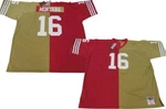 New 1990 Joe Montana #16 49ERS Mens Sizes Mitchell & Ness Legacy Split Jersey. Fixed Price $89.24.