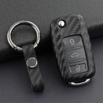 Soft Silicone Rubber Carbon Fiber Texture Case Key Fob Cover For Volkswagen B.... Fixed Price $22.49.